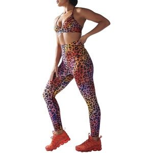 Savage X Fenty Hotline High Waist Rainbow Leopard Full Length Leggings
